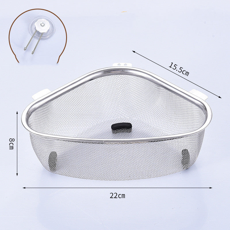 Stainless Steel Sink Drain Basket - Triangle Food Filter