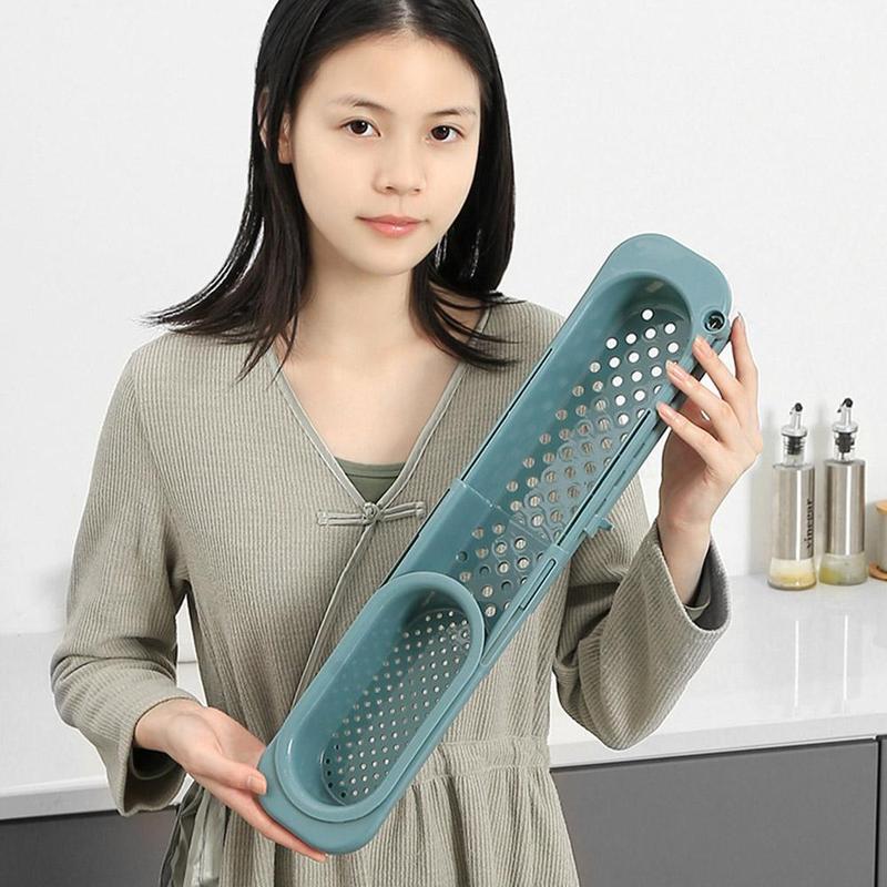 Telescopic Sink Organizer Rack - Adjustable Kitchen Storage