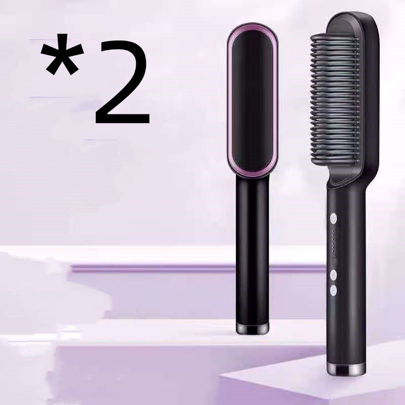 2-in-1 Hair Straightener - Hot Comb & Curling Iron