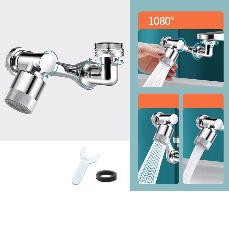 Rotatable Splash-Proof Faucet - 1080° Swivel Kitchen Tap