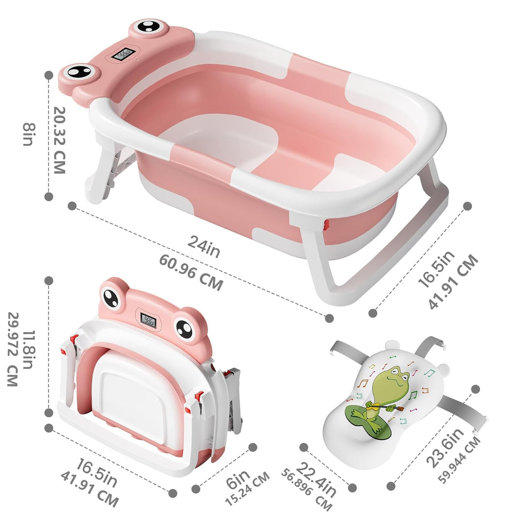 Portable Baby Bath Tub with Cushion