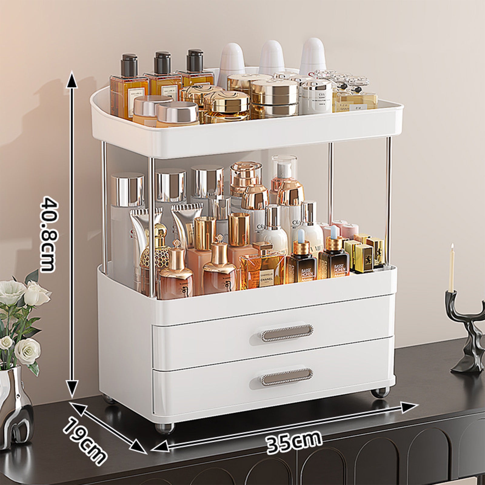 4-Tier Makeup Organizer with Drawers"