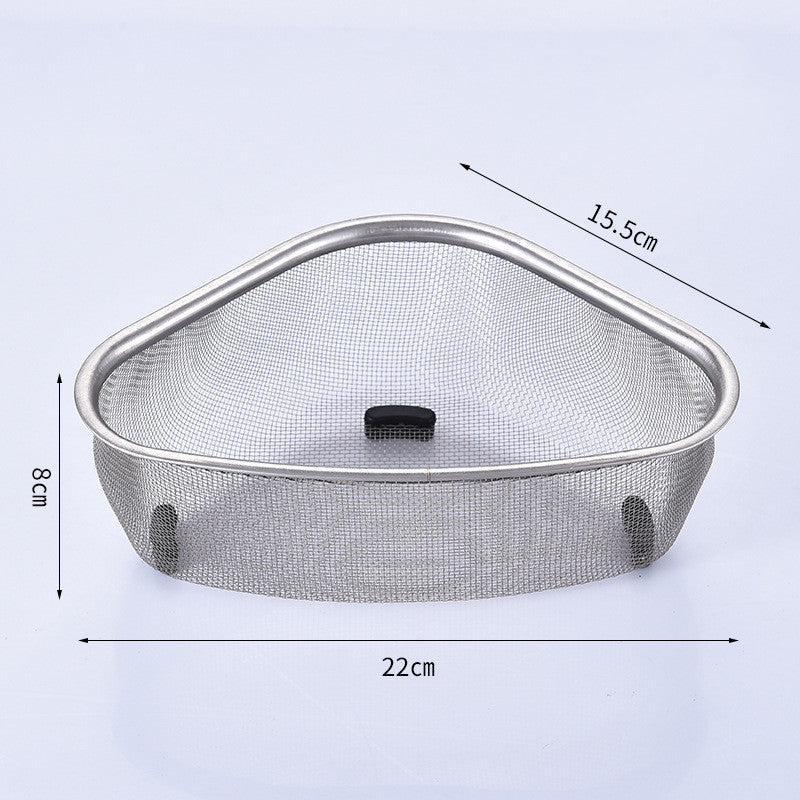 Stainless Steel Sink Drain Basket - Triangle Food Filter