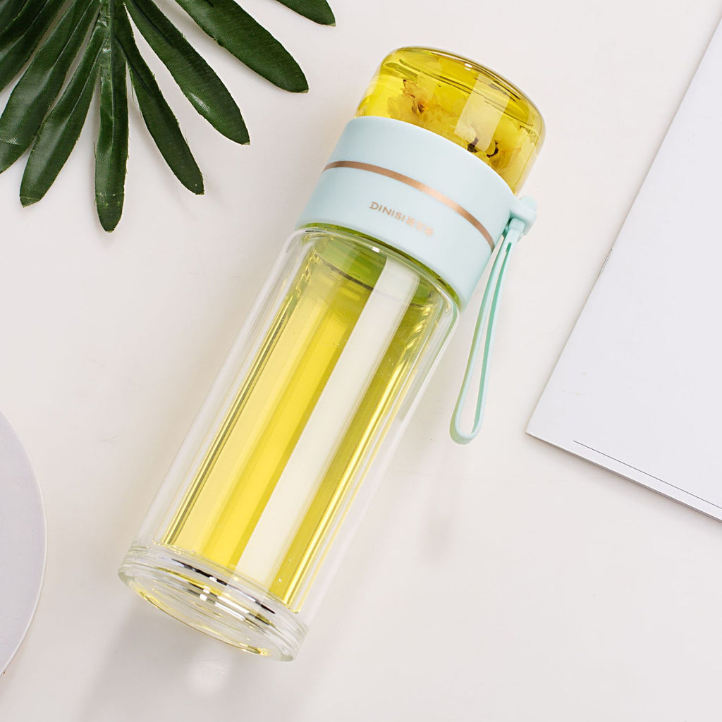 Glass Tea Infuser Water Bottle