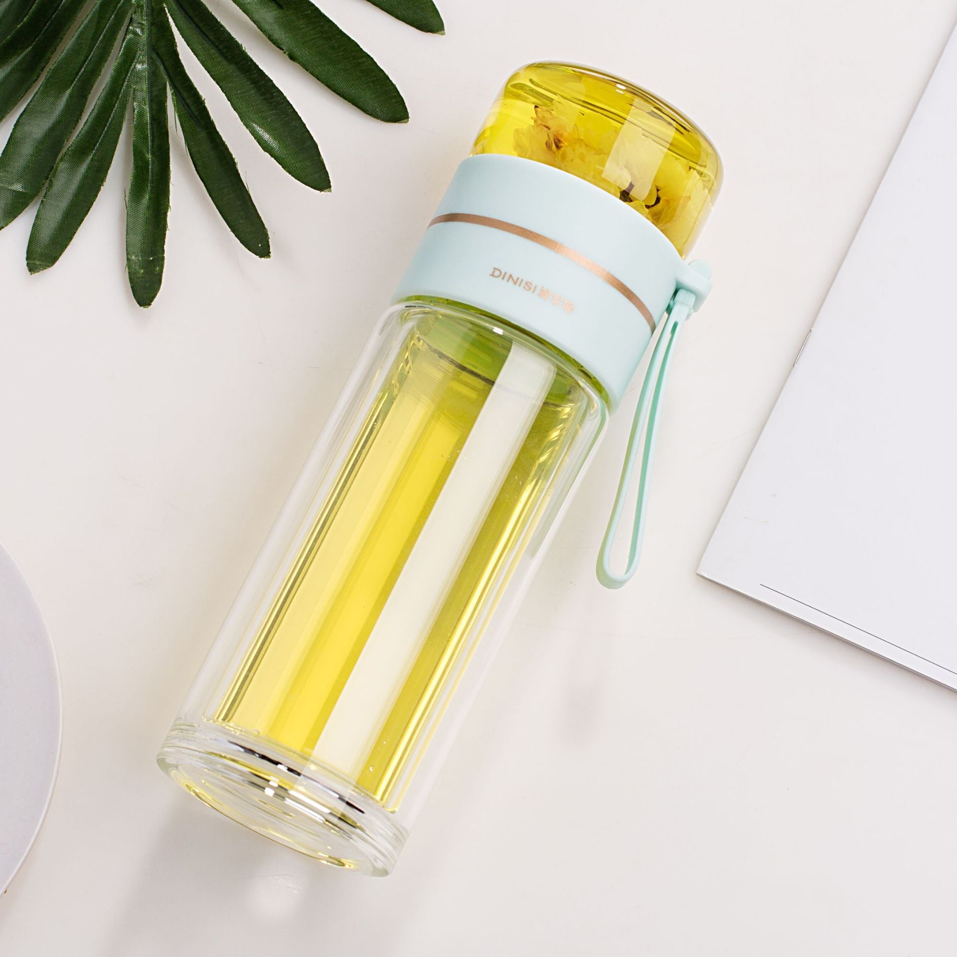 Glass Tea Infuser Water Bottle