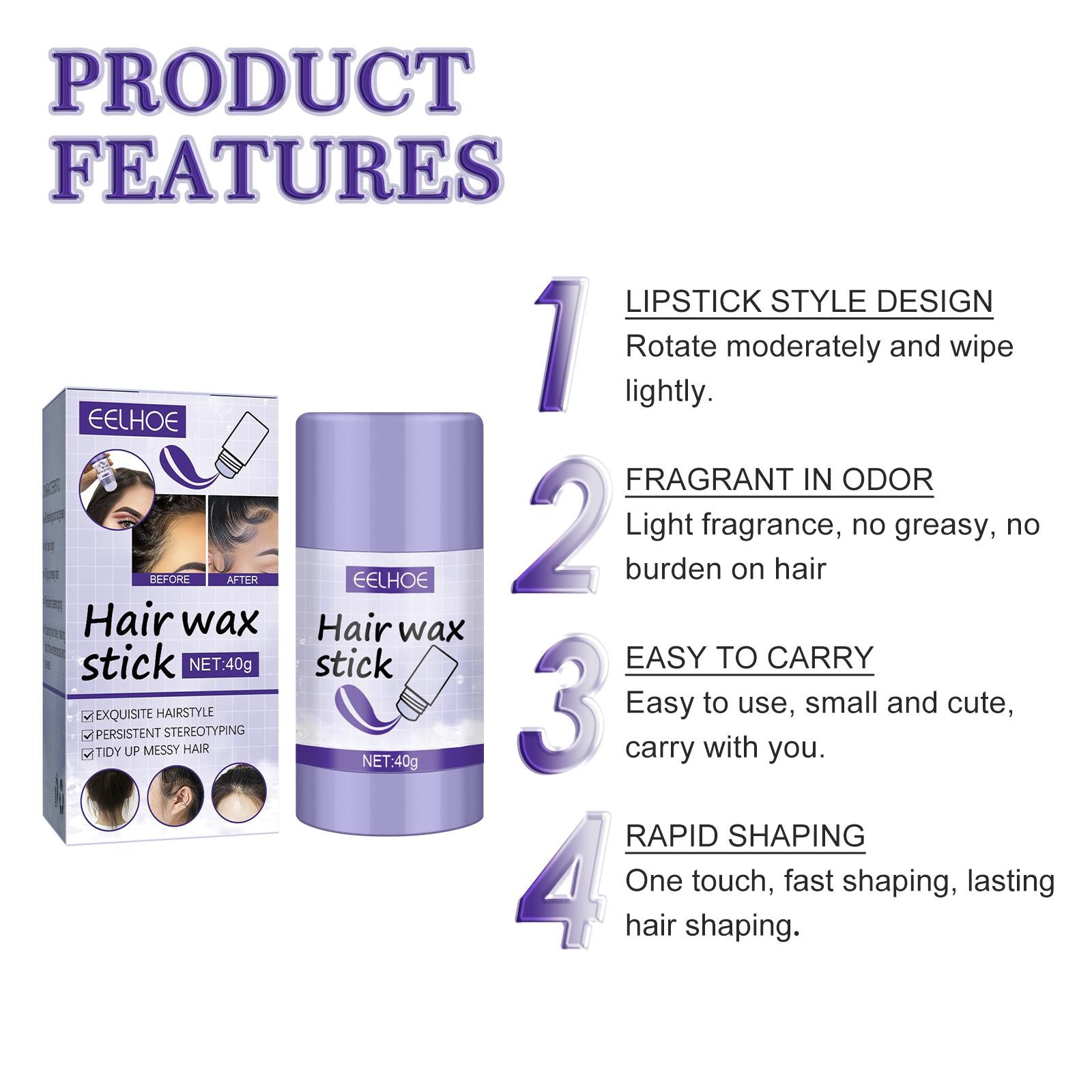 Hair Styling Wax Stick