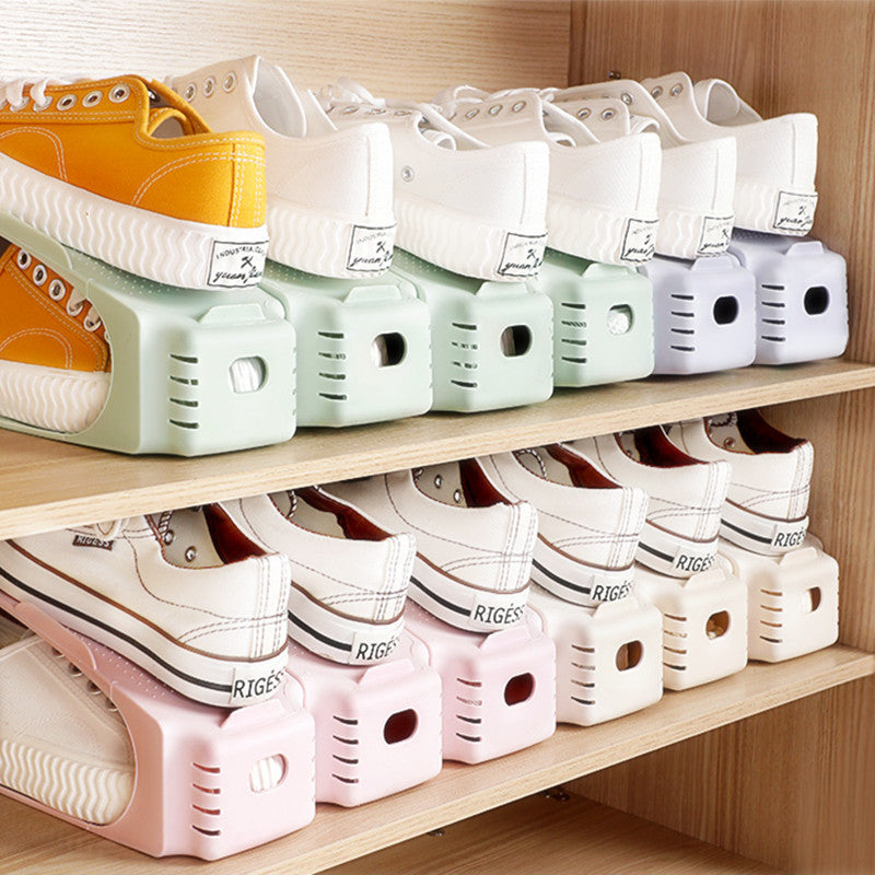 Stackable Shoe Storage Organizer - Space-Saving Rack