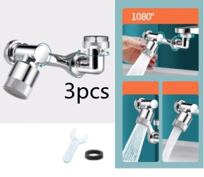 Rotatable Splash-Proof Faucet - 1080° Swivel Kitchen Tap