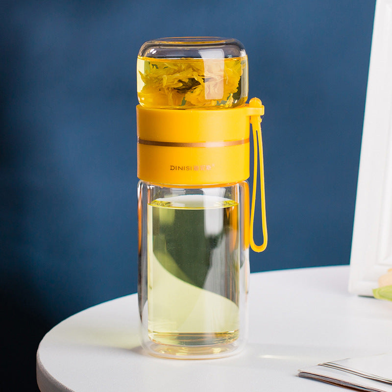 Glass Tea Infuser Water Bottle
