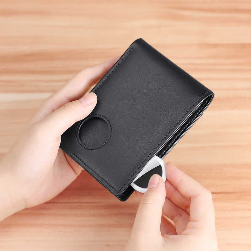 Men's Leather Tracker Wallet - Smart GPS Anti-Theft Wallet