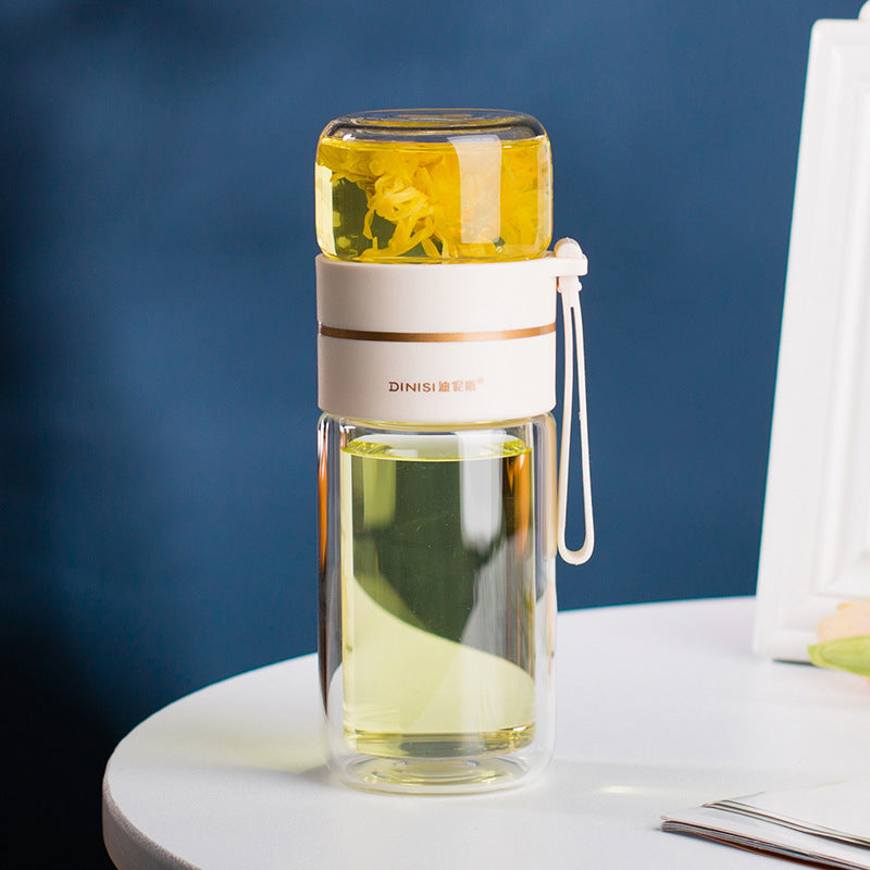 Glass Tea Infuser Water Bottle