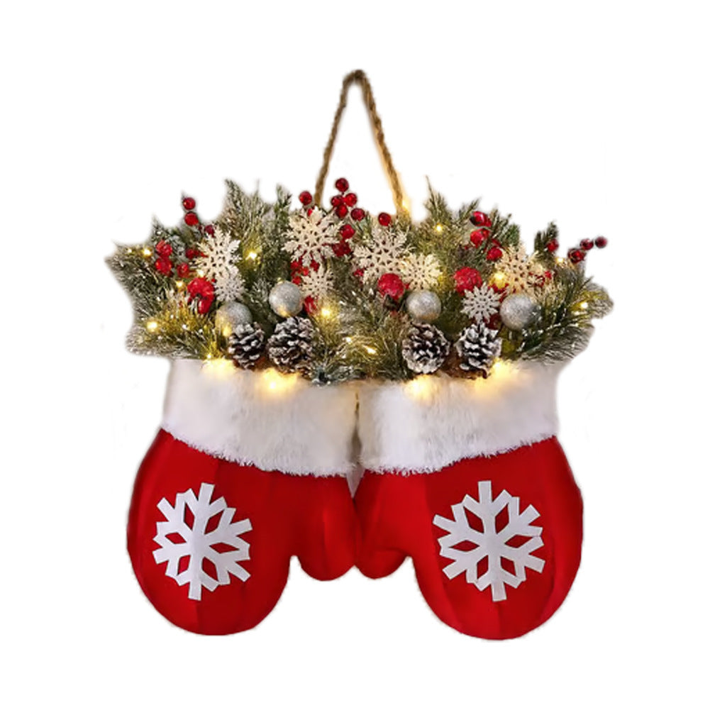 Christmas Glove Wreath Door Decoration