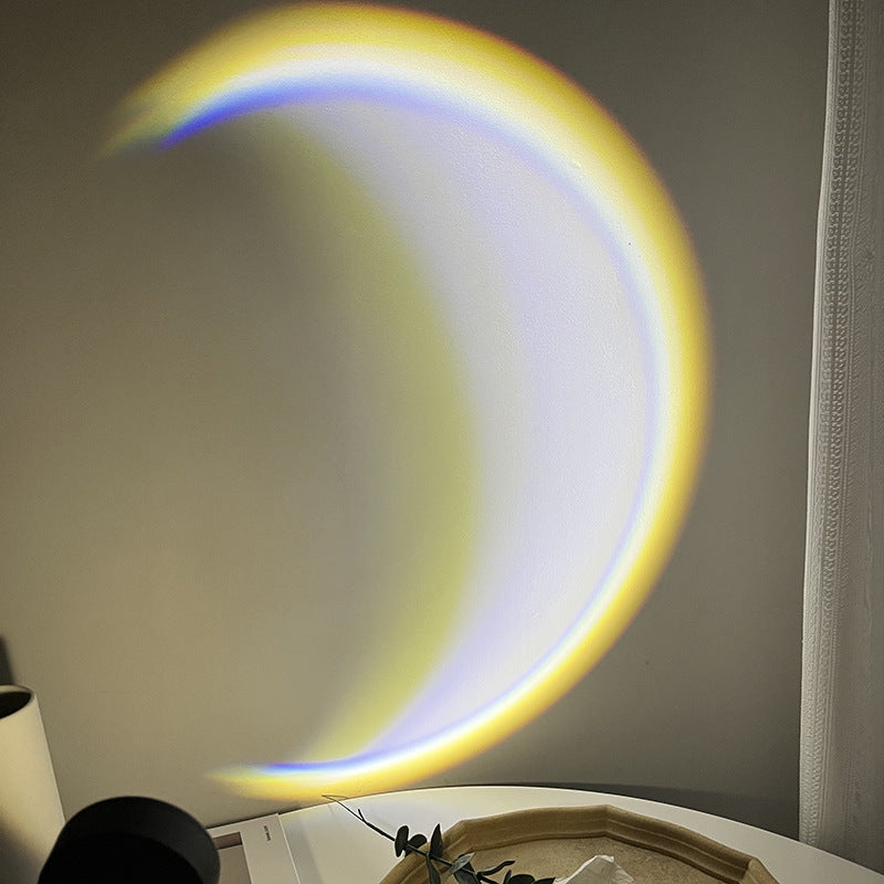 LED Moon Lamp with Rainbow Projector