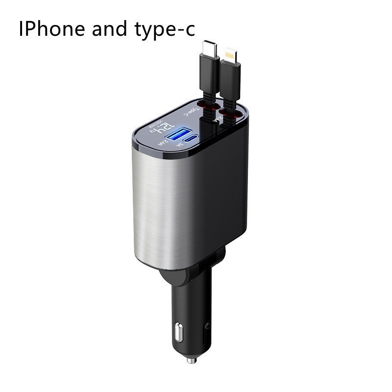 100W Fast Car Charger USB-C Adapter