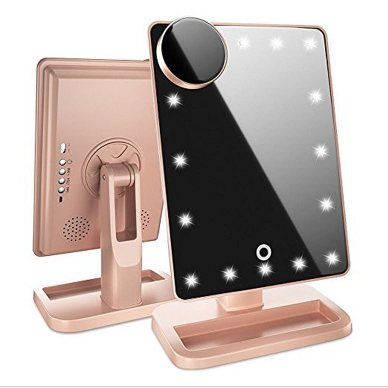 LED Makeup Mirror with Bluetooth Speaker - Touch Screen Vanity Mirror