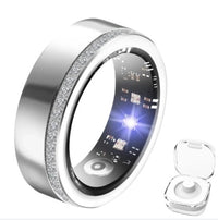 Silver Diamond Smart Ring Fitness Tracker