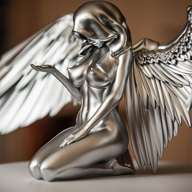 Indoor Angel Wings Resin Ornament
