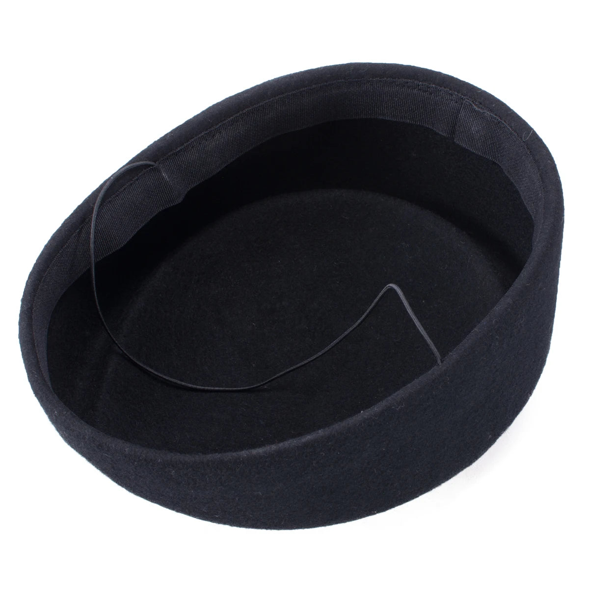 Women Wool Pillbox Fascinator Hat Feamale Stewardess Hats Etiquette Cap Plain Fedoras Cap Women Beret Hat Formal Lady Hat A040