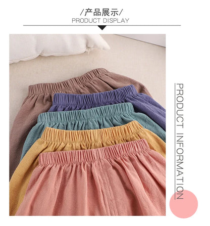 1 2 3 4 5 Years New Children's Anit-mosquito Pants Summer Baby Air Conditioning Bloomers Boys and Girls Cotton and Linen Pants