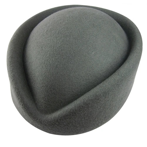 Women Wool Pillbox Fascinator Hat Feamale Stewardess Hats Etiquette Cap Plain Fedoras Cap Women Beret Hat Formal Lady Hat A040