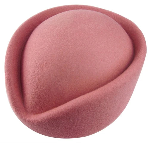 Women Wool Pillbox Fascinator Hat Feamale Stewardess Hats Etiquette Cap Plain Fedoras Cap Women Beret Hat Formal Lady Hat A040