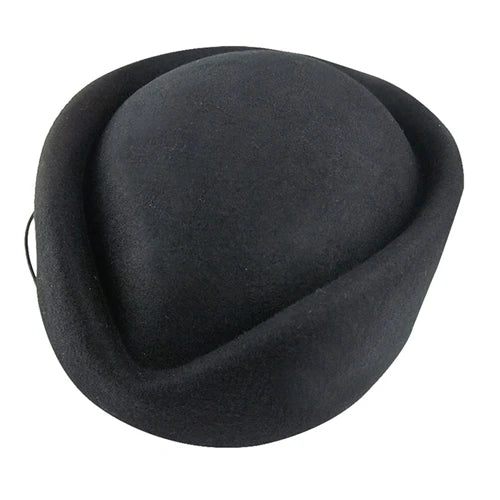 Women Wool Pillbox Fascinator Hat Feamale Stewardess Hats Etiquette Cap Plain Fedoras Cap Women Beret Hat Formal Lady Hat A040
