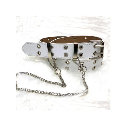 110cm Design White Men Chain Decorative Belt Popular Hip Hop Punk Style Casual Jeans Fashion Wholesale Stock European American