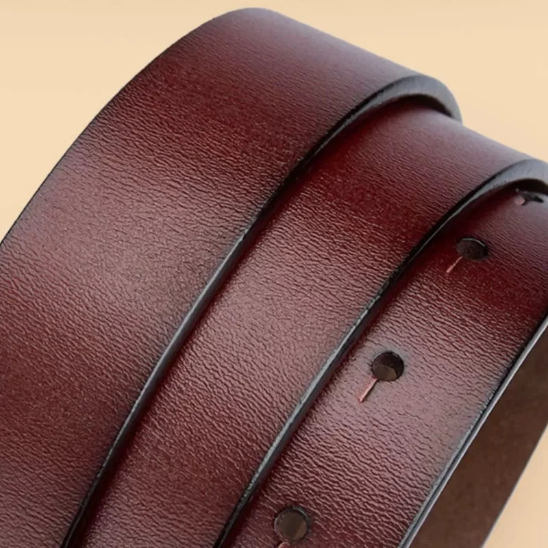 Women's Leather Belts For Jeans Ladies Strap Alloy Metal Pin Buckle Fashion Belt