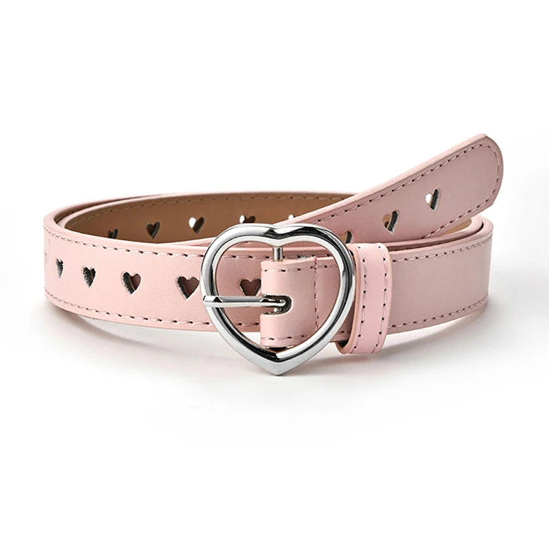 Pentagram Eye Rivet Belt Goth Style Double Pin Buckle Man/woman Fashion Casual Punk Style Pu Leather Waistband For Jeans Y2KBelt