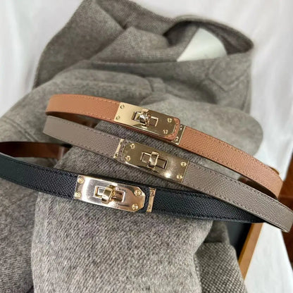 Luxury Brand Leather Belt for Women Designer Alloy Buckle Waist Strap Female Jeans Trouser Dress Waistband