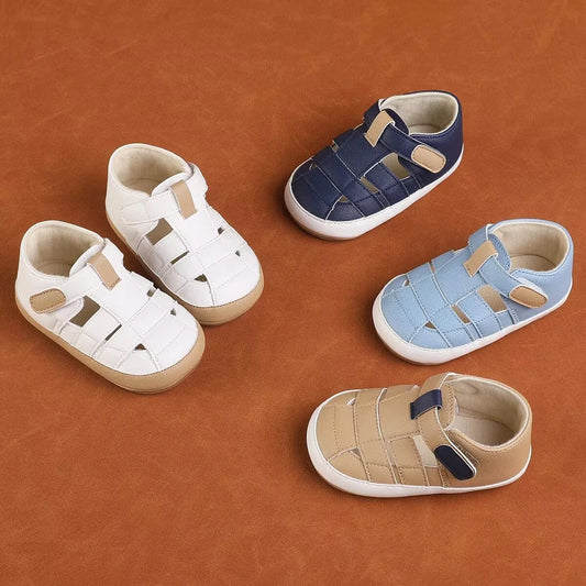 Casual Solid Color Breathable Sandals For Baby Boys Lightweight Comfortable Anti Slip Sandals For Indoor Outdoor Spring Summer