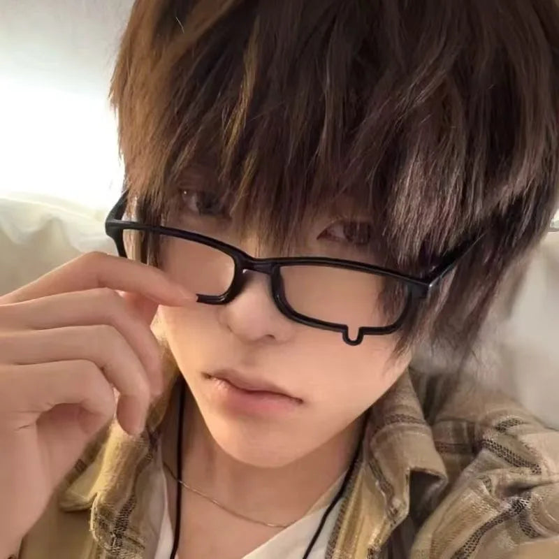 Y2K Anime Crying Glasses Dripping Tears Black Frame Unisex Retro Kawaii Fashion Eyewear Halloween Cosplay Cute Accessories Gift
