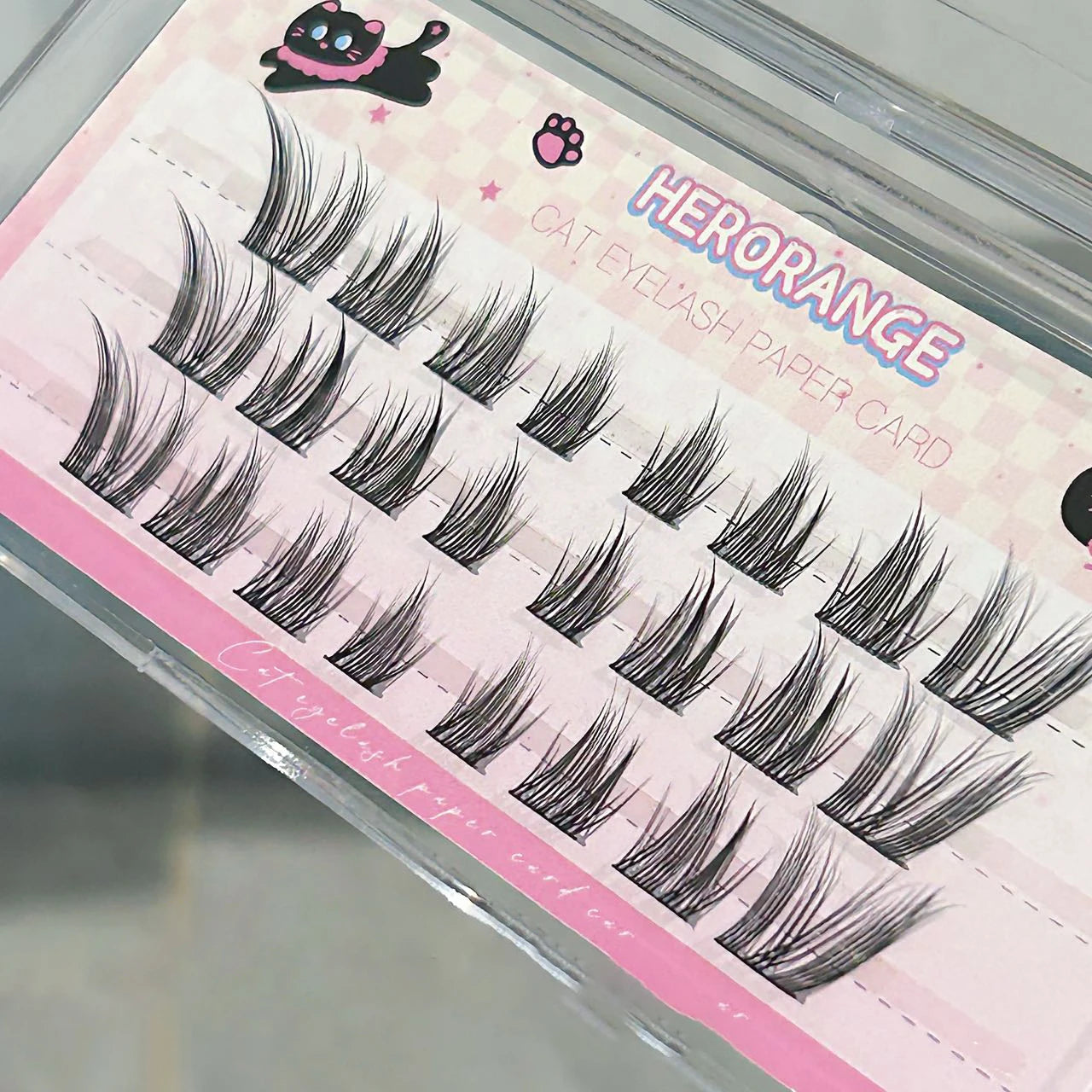 Cat Style Glue Free False Eyelashes Single Cluster Lightweight Eyelashes Self Adhesive No Glue Lashes Segmented Natural Eyelashe
