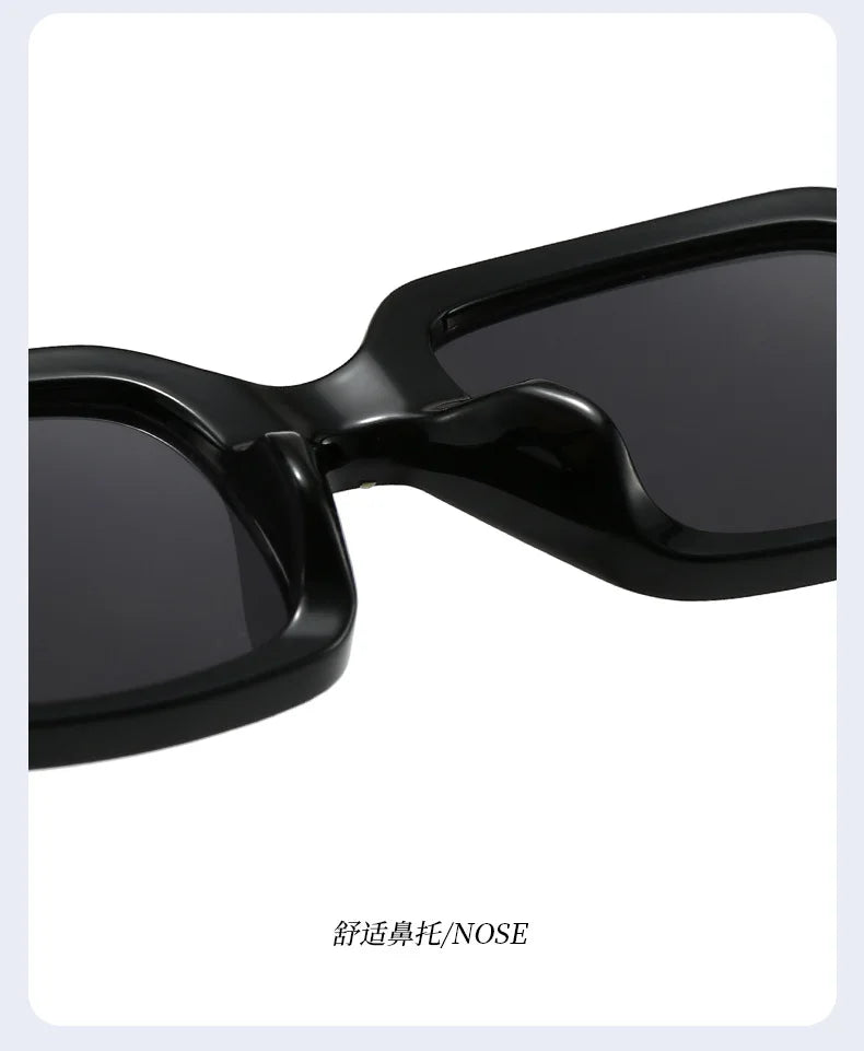 Fashionable Rice Nail Square Sunglasses High-End Casual Simple Sunglasses Versatile Ins Internet Celebrity Sunglasses Women DUHE