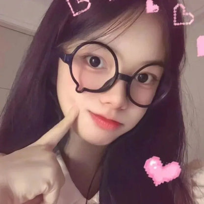 Y2K Anime Crying Glasses Dripping Tears Black Frame Unisex Retro Kawaii Fashion Eyewear Halloween Cosplay Cute Accessories Gift