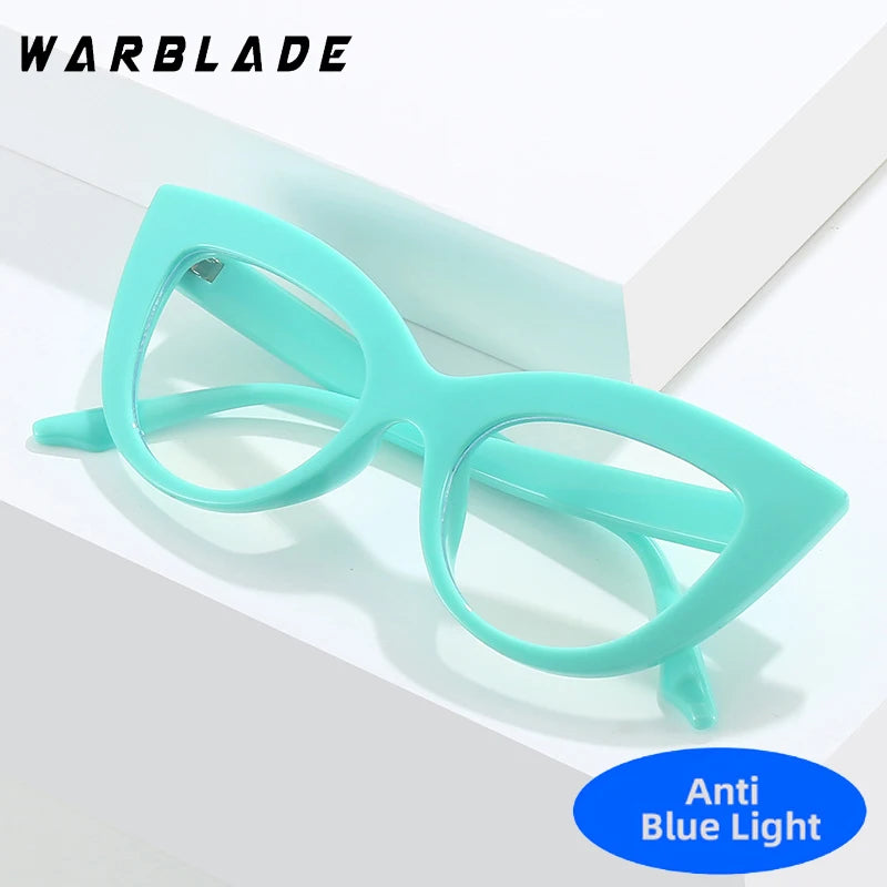 Women's Cat Eye Glasses Frame Fashion Anti Blue Light Transparent Eyeglasses Retro Optical Clear Lens Spectacle Eyeglass Female