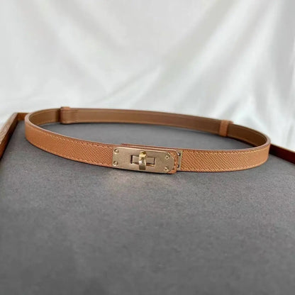 Luxury Brand Leather Belt for Women Designer Alloy Buckle Waist Strap Female Jeans Trouser Dress Waistband