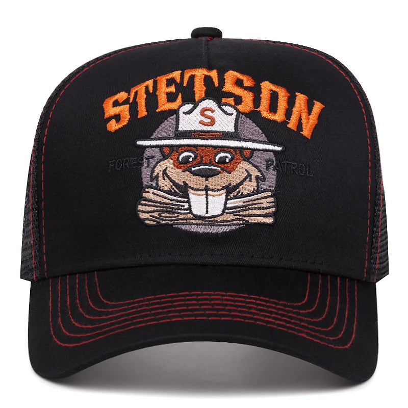 2025 Fashion Cartoon New Truck Hat STETSON Groundhog Net Hat Street Hip Hop Hat Outdoor Sports Sunshade Hat Baseball Hat Unisex