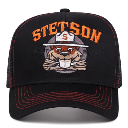 2025 Fashion Cartoon New Truck Hat STETSON Groundhog Net Hat Street Hip Hop Hat Outdoor Sports Sunshade Hat Baseball Hat Unisex