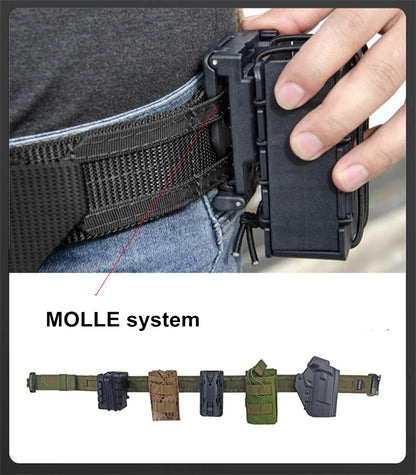 5cm Men Tactical Belt with Inner, Metal Buckle Quick Release Laser Cut MOLLE Combat Two in One Battle Belt