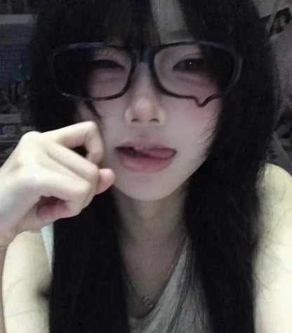 Y2K Anime Crying Glasses Dripping Tears Black Frame Unisex Retro Kawaii Fashion Eyewear Halloween Cosplay Cute Accessories Gift