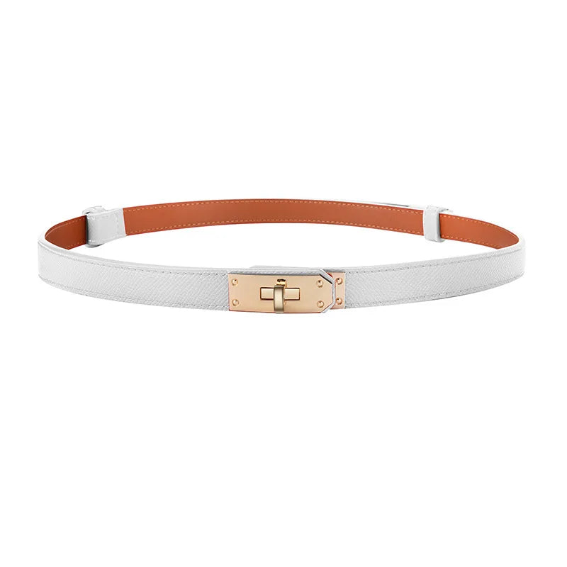 Luxury Brand Leather Belt for Women Designer Alloy Buckle Waist Strap Female Jeans Trouser Dress Waistband