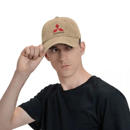 Mitsubishis Logo Heavy Industries Baseball Cap Japan Men Fashion Unisex Truck Driver's Father's Sun Hat