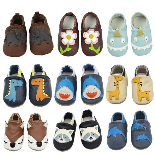 Baby Shoes Soft Cow Leather Newborn Booties for Babies Boys Girls Infant Toddler Moccasins Slippers First Walkers Sneakers
