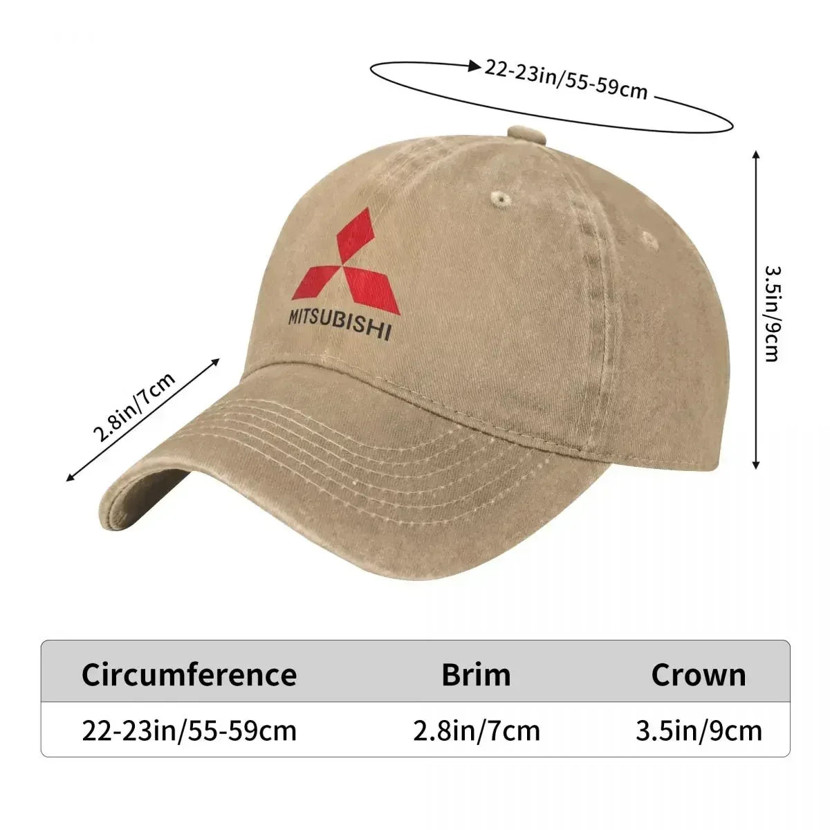 Mitsubishis Logo Heavy Industries Baseball Cap Japan Men Fashion Unisex Truck Driver's Father's Sun Hat