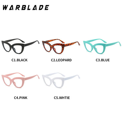 Women's Cat Eye Glasses Frame Fashion Anti Blue Light Transparent Eyeglasses Retro Optical Clear Lens Spectacle Eyeglass Female