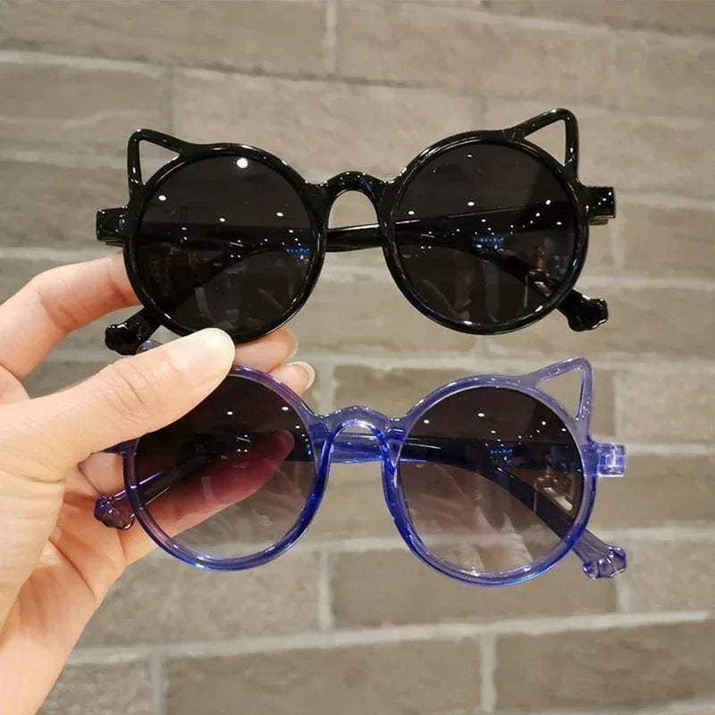 Girls Boys Cute Animal Cartoon Ears Sunglasses Outdoor Sun Protection Children Lovely Vintage Sunglasses Protection Classic Kids