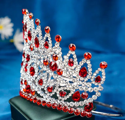 2025 New Rhinestone Crystal Queen Big Crown Bridal Wedding Tiara Women Beauty Pageant Bridal Hair Accessories Jewelry