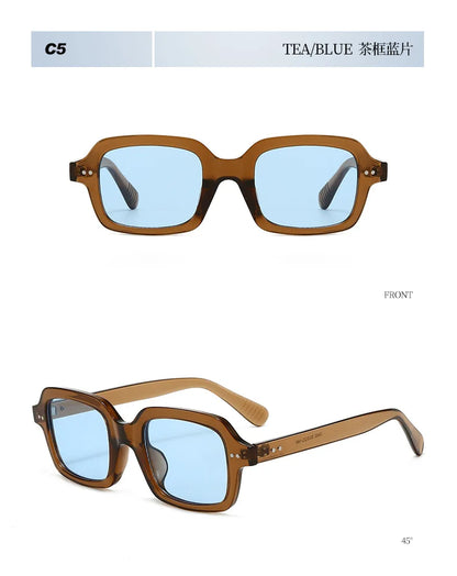 Fashionable Rice Nail Square Sunglasses High-End Casual Simple Sunglasses Versatile Ins Internet Celebrity Sunglasses Women DUHE