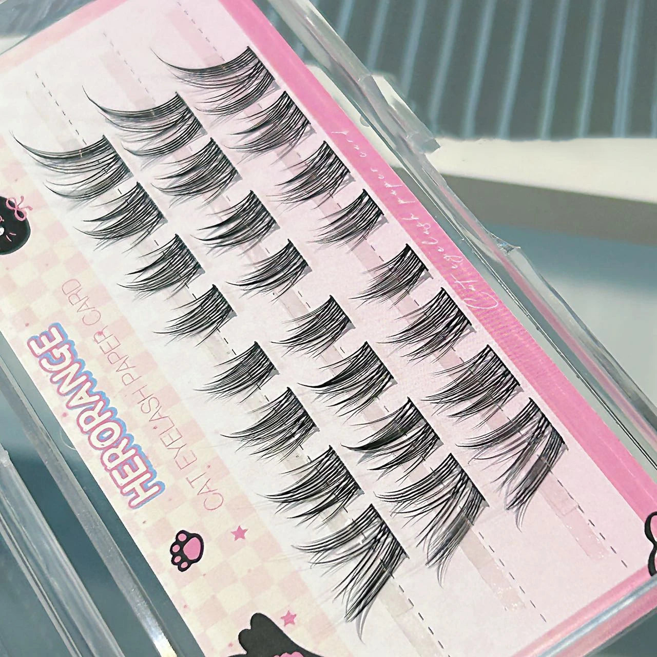 Cat Style Glue Free False Eyelashes Single Cluster Lightweight Eyelashes Self Adhesive No Glue Lashes Segmented Natural Eyelashe